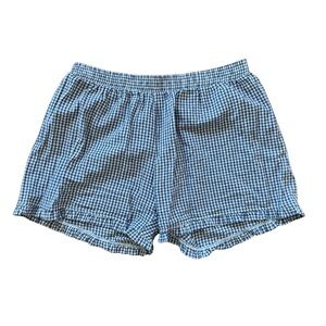 Sonderhaus Blue and White Plaid Boxers sz L
